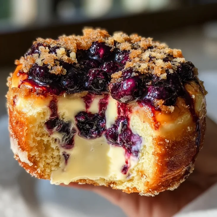 Blueberry Cheesecake Donut Cake