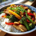 Garlic Chicken Stir-Fry with Rice